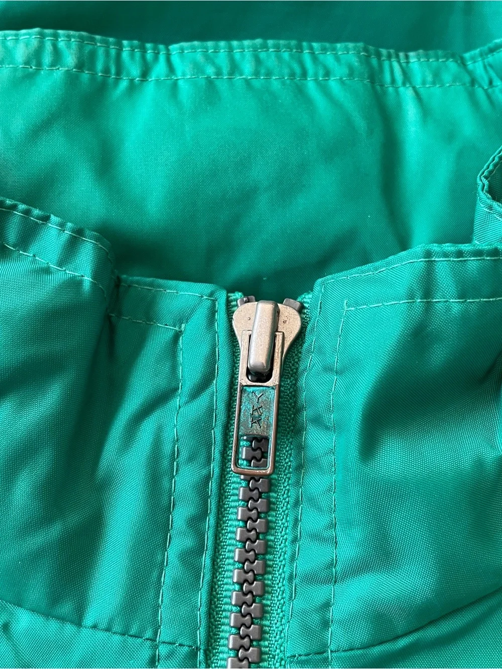 Adidas Vintage 90s Green 3-Stripe Windbreaker Track Jacket Nylon Mesh Lined Sz L